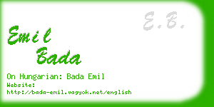 emil bada business card